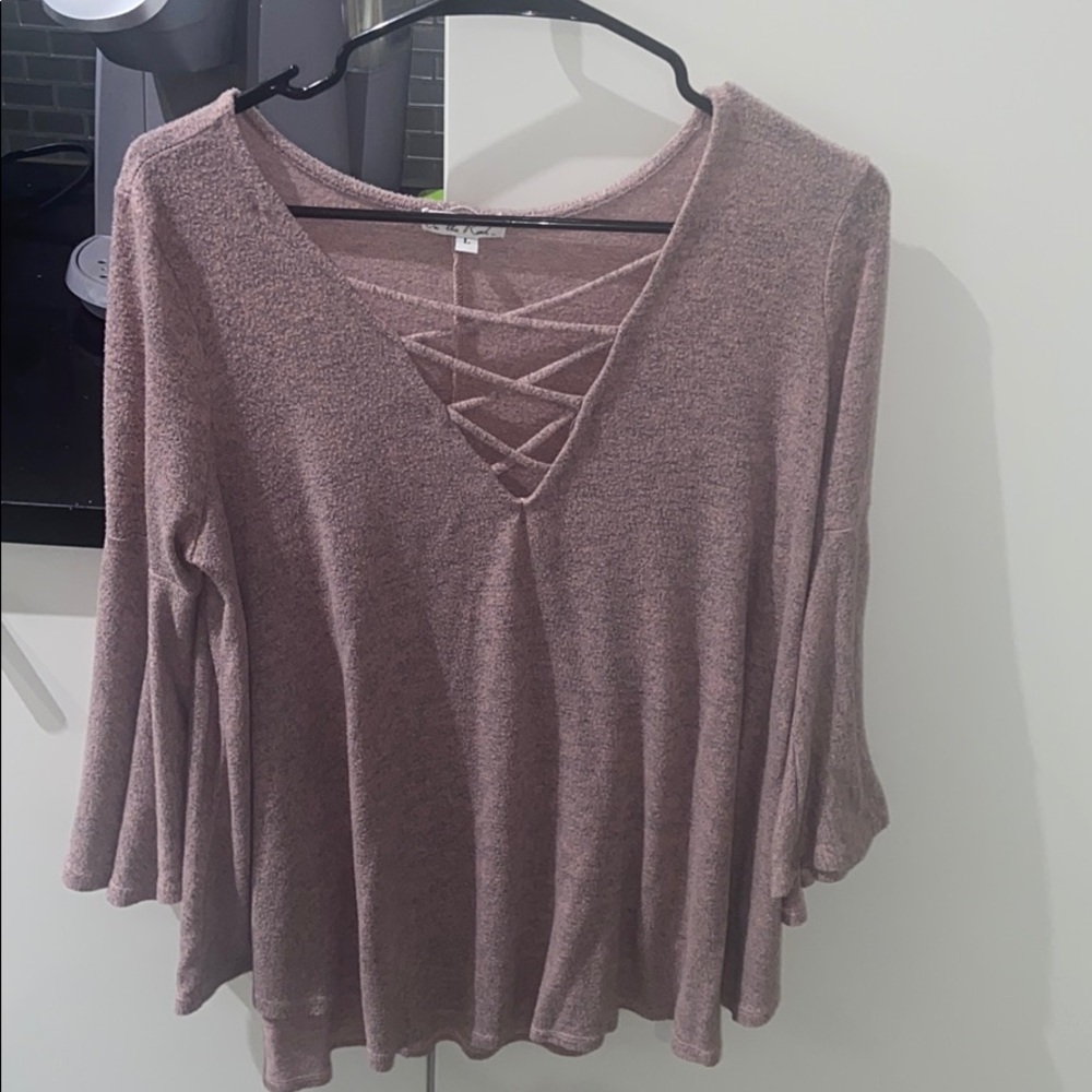 Slouchy “on the road” Criss Cross sweater